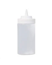 Squeeze Bottle Wide Mouth 8 OZ Clear
