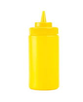 Squeeze Bottle Wide Mouth 8 OZ Yellow