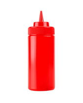 Squeeze Bottle Wide Mouth 12 OZ Red