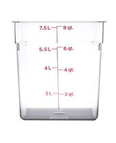 Food Storage Container Polycarbonate Square 8 QT NSF