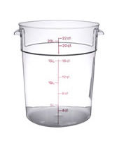 Food Storage Container Polycarbonate Round 22 QT NSF