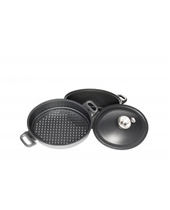 Induction Waterless Cooking Pot, Oval, 33x26Cm With Lid And Steamer