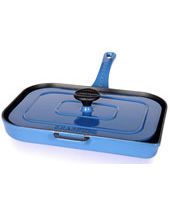 Double Grill Panini Press With Cover Sky Blue