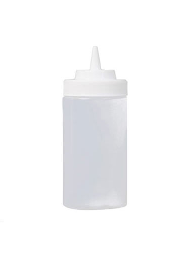 Squeeze Bottle Wide Mouth 8 OZ Clear