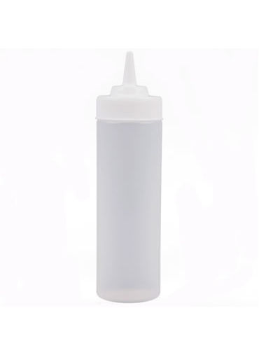 Squeeze Bottle Wide Mouth 12 OZ Clear