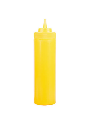 Squeeze Bottle Wide Mouth 24 OZ Yellow