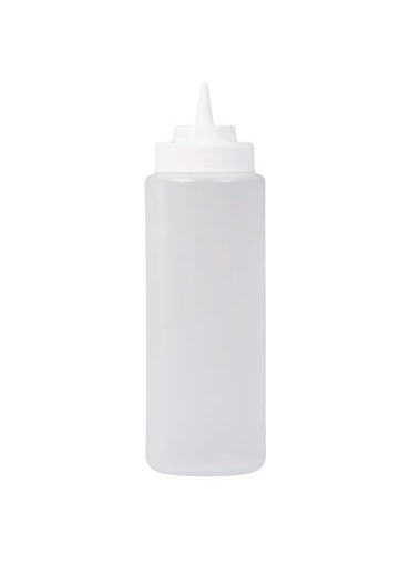 Squeeze Bottle Wide Mouth 32 OZ Clear