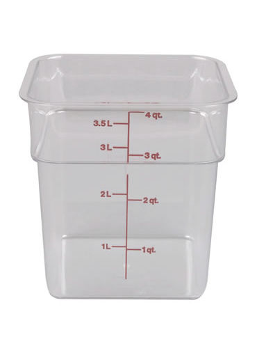 Food Storage Container Polycarbonate Square 6 QT NSF