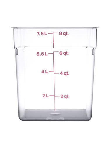 Food Storage Container Polycarbonate Square 8 QT NSF
