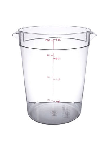 Food Storage Container Polycarbonate Round 8 QT NSF