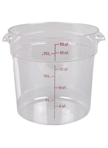 Food Storage Container Polycarbonate Round 18 QT NSF