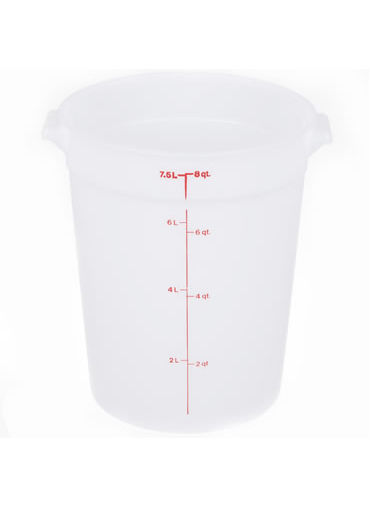 Food Storage Container Polyethylene Round 8 QT NSF