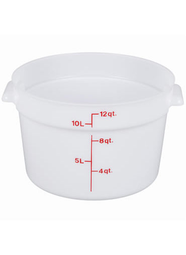Food Storage Container Polyethylene Round 12 QT NSF