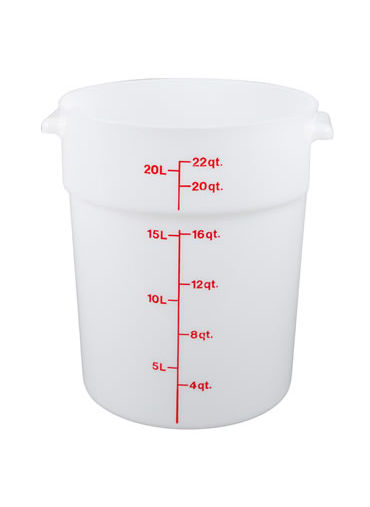 Food Storage Container Round Polyethylene 22 QT NSF
