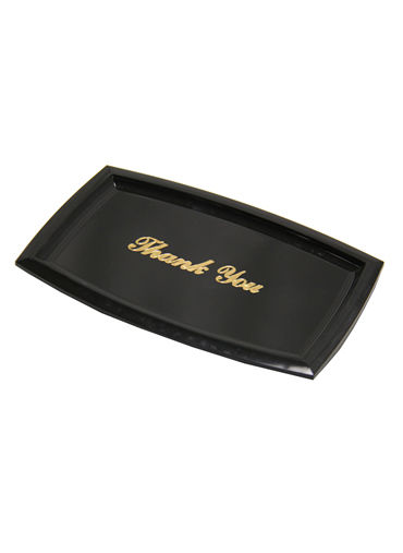 Deluxe Imprinted Tip Tray Thank You (Black)