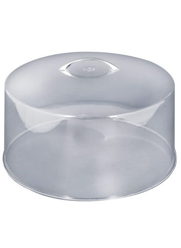 Cake Cover Plastic 12'' x 6.4'' Chrome Plated Handle