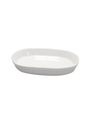 Oval Baking Dish White Ceramic 7 OZ 7 x 4-3/4 x 1-1/8