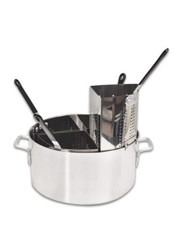 Pasta Cooker Pot 20 Qt Aluminum 350x180mm, 3.5mm w/4 S/S Inserts