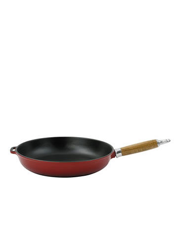 Frypan Wood Handle 28Cm Red 2.3L