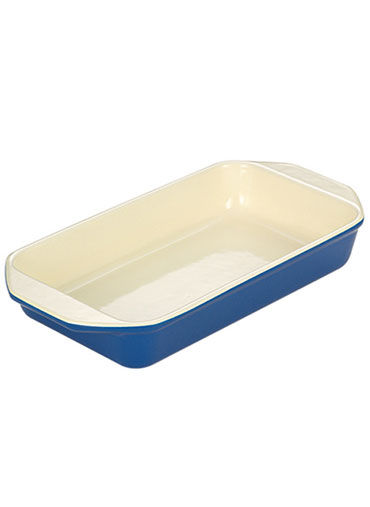 Rectangular Dish 28Cm Blue/Cream 1.5L