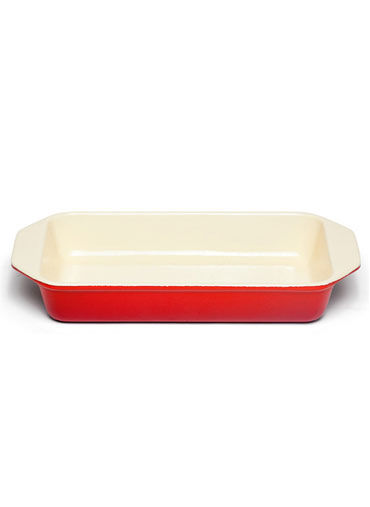Rectangular Dish 28Cm Red/Cream 1.5L