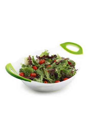 Salad Bowl, Wht/Green (5Qt/16