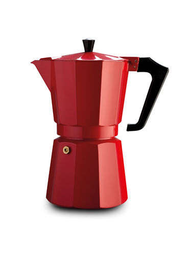 Coffee Maker Enamelled Italexpress Alu 9 cups  Red