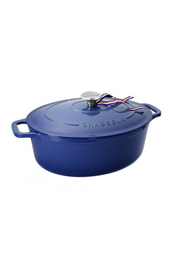 Oval Pot 35Cm Blue Poseidon/Cream 8.5L