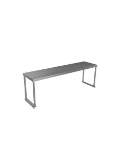 Overshelf Single 12.8"D X 48"L X 15"H, Stainless Steel, 18 Gauge