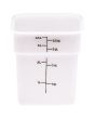 Food Storage Container Polyethylene Square 4 QT NSF