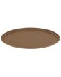 Tray Oval Non-Slip Fiberglass Brown 26 7/8