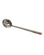 Chinese Ladle 6 OZ, 340mm Wood Handle, Solid, S/S