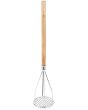 Potato Masher Round Wood Handle 4 1/2