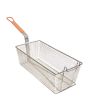 Fryer Basket Nickel-Plated Orange PVC Handle 17 x 8-1/4 x 6