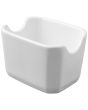 Sugar Packet Holder White Ceramic 3-3/4 x 2-3/8 x 2-5/8