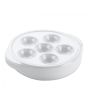 Snail Plate White Ceramic W/ 6 Holes