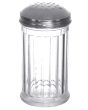 Cheese Shaker 12 OZ Glass Jar SS 18/8 Perforated Stainless Steel Cover Top