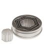 Fluted Hexagon Cutter Set 5 Pieces, S/S