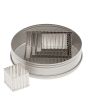 Fluted Square Cutter Set 5 Pieces, Stainless Steel