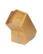 Rubber Wood Empty Block for 6 Pcs